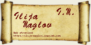 Ilija Maglov vizit kartica